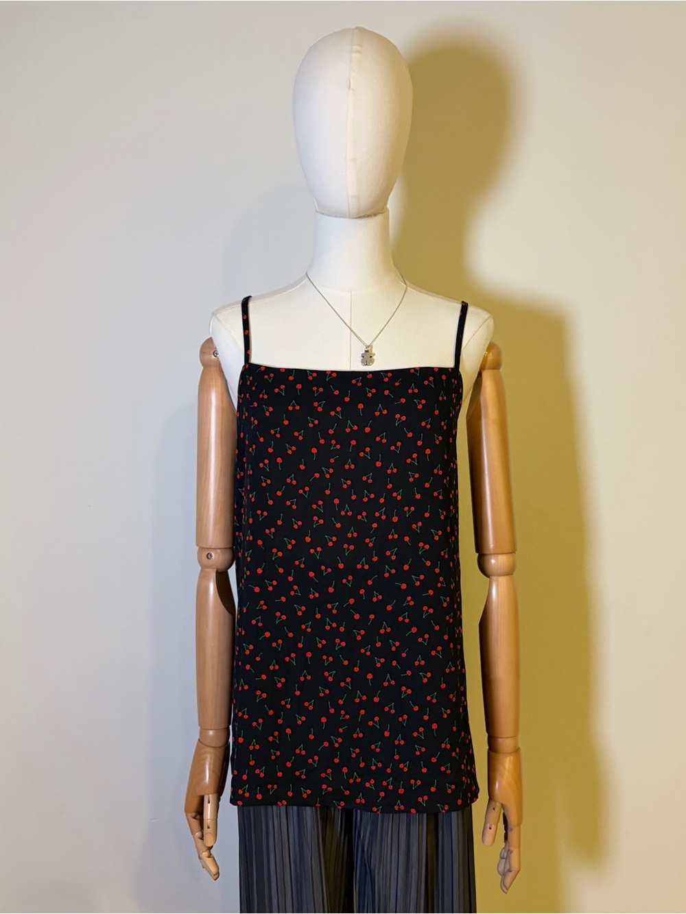 POPSUGAR Black Cherry Print Cami Tank Top XXL NEW